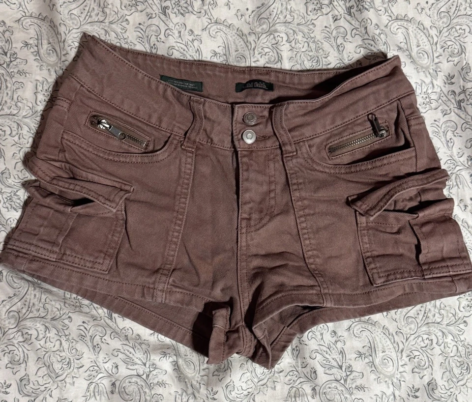 Pantalones cortos cargo de tiro bajo Wild Fable para mujer - marrón talla XS Foto 1 de 4