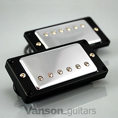 NUOVO set humbucker stile PAF cromato Vanson '57 Alnico II per Gibson ® Epiphone ®*
