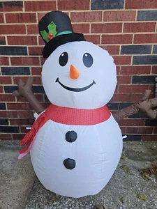Snowman 3.5 Ft Tall Airblown Inflatable Gemmy Home Accents Holiday - Picture 1 of 4