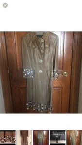 Burberry embellished Leather Trench - Picture 1 of 5