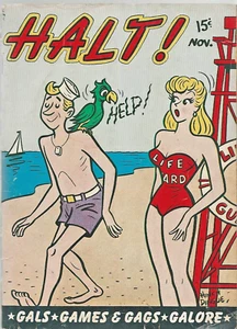 Halt! Magazine November 1946 Vintage Risque Cartoons Jokes Stories HTF - Bild 1 von 2