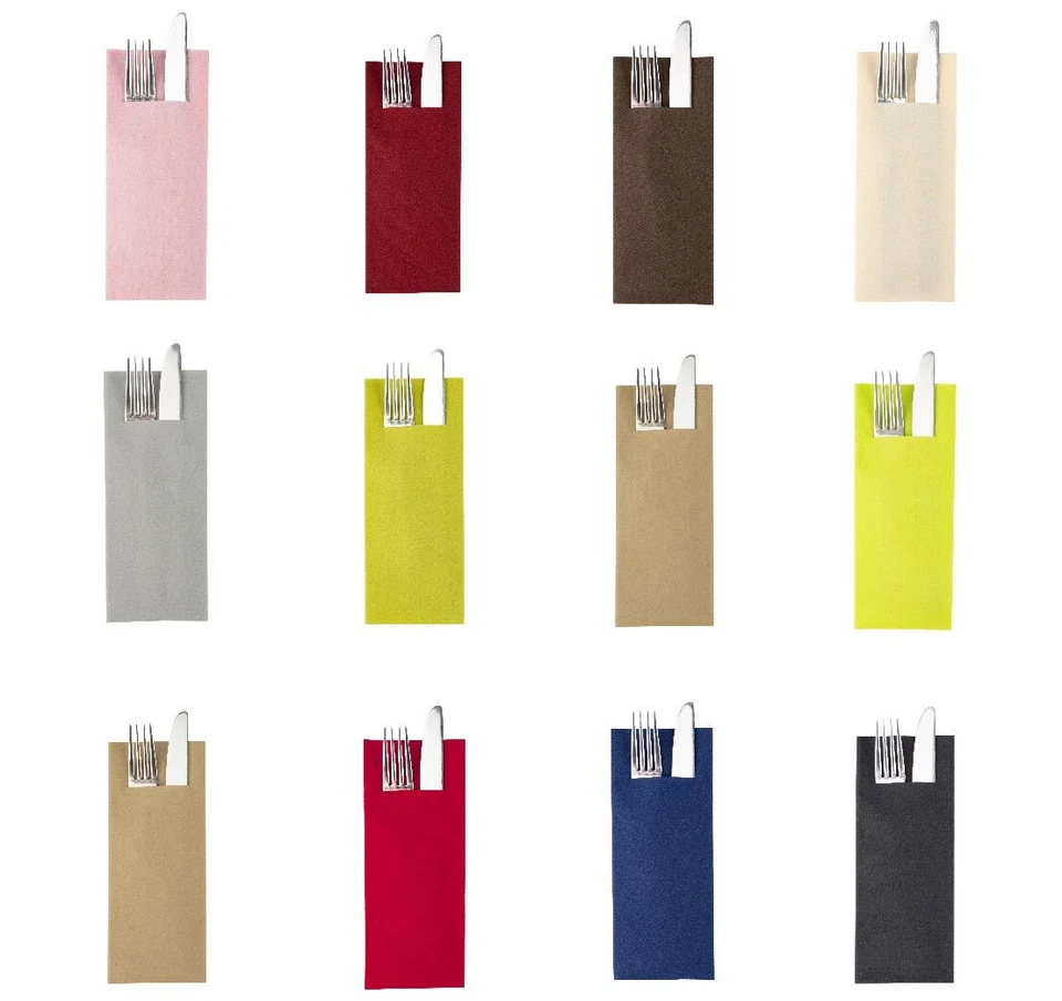 75 Besteckserviette aus Airlaid 40 x 33cm - stoffähnlich 12 versch. Farben - Bild 1 von 1