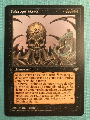 MTG Necropotence - Ice Age - Regular Rare - FRA - LP condition - Image 1 of 4