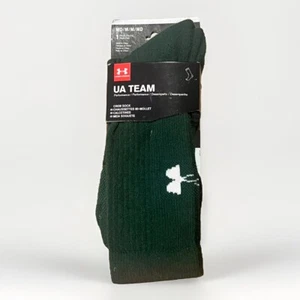 Under Armour Unisex Over the Calf Long Socks Forest Green - White logo UA Team - Picture 1 of 4