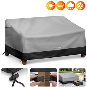 Patio Loveseat Cover, Waterproof Outdoor Furniture Sofa 2-Seater Bench Protector - Picture 1 of 6