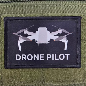 Drone Pilot Patch Moral Tactical Military Air Force USA Flag Hook & Loop 3x2 - Picture 1 of 8