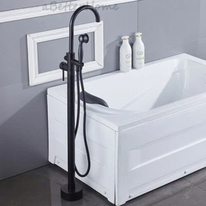 Rubinetto per vasca da bagno free standing doccia a mano montaggio a pavimento miscelatore riempimento vasca - Foto 1 di 3