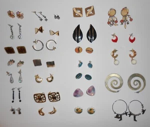 Lot of 26 Pair of Assorted Pierced Earrings - Picture 1 of 12