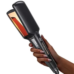 Titanium Flat Iron Hair Straightener for Black Hair 2 inch Hair Straightener ... - Picture 1 of 8