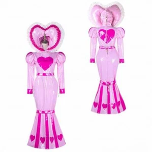 Mädchen sexy Dienstmädchen Sissy abschließbar rosa PVC Fischschwanz Kleid Cosplay Kostüm maßgeschneidert - Bild 1 von 2