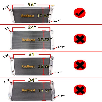 3 Row Aluminum Radiator Fits 1994-1999 Chevrolet C/K 1500 2500 3500 5.0L 5.7L V8 - Image 1 of 4