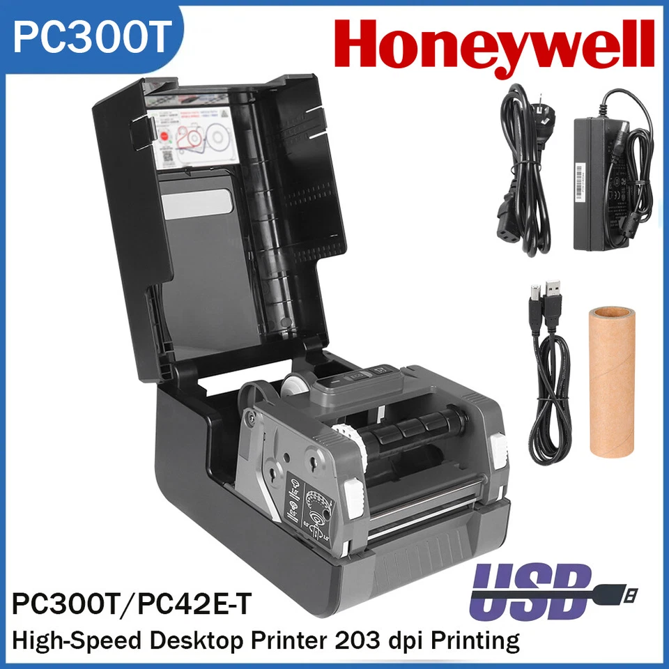 Honeywell PC42E-T Desktop Printer 203 dpi Print Width 4.5-inch USB Ethernet - Image 1 of 4