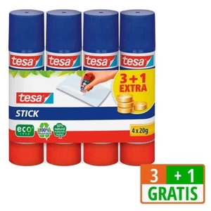 tesa Stick ecoLogo - Geruchsneutraler Klebestift für Papier und Pappe 4x 20gr - Bild 1 von 1