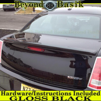 Para Chrysler 300 2011-2023 OE Estilo Fábrica Labio NEGRO BRILLANTE Alerón Alerón Maletero Foto 1 de 4