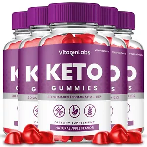 VitazenLabs Keto ACV Gummies, Apple Cider Vinegar, Max Strength Formula (5 Pack) - Picture 1 of 7