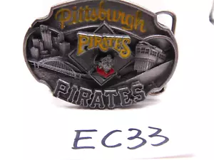 FIBBIA CINTURA VINTAGE PITTSBURGH PIRATES BASEBALL EDIZIONE LIMITATA PELTRO MLB 1988 - Foto 1 di 5