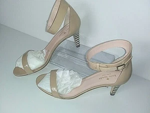 Kate Spade open Toe Ankle Stap Pink Beige pa Leather fancy Heels size 8M or 8.5M - Picture 1 of 11