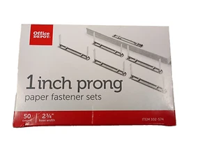 Office Depot 1 Inch Prong Paper Fastener Sets 50 Count 102-574 - Picture 1 of 2