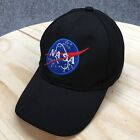 NASA Spirit Baseball Cap Hat Mens Black One Size Curved Brim Adjustable Strap