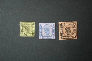 Germany. BERGEDORF. SG 5, 7, 8 11/2, 3, 4 MM catalogued £100+ - Imagen 1 de 1