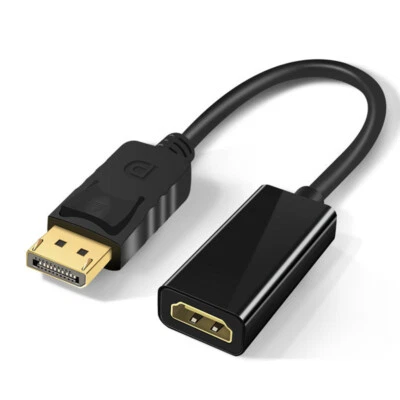 2X Display Port to HDMI Male Female Adapter Converter Cable DP to HDMI - Image 1 of 4