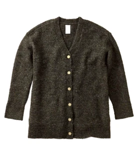 TEA COLLECTION Boucle`  V-Neck Cardigan Sweater -Jet Black- NWT Girls XL (12/14) - Picture 1 of 1