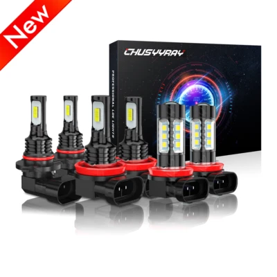 For Ford Ranger 2019-2021 6x Combo 6000K LED Headlights Bulbs + Fog Lights Kits - Image 1 of 4