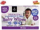 Member's Mark Premium Fragrance-Free Baby Wipes (1152 ct.) (Free Shipping)