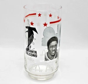 Vintage Atlanta Falcons NFL Dr. Pepper McDonald's Drinking Glass Tumbler 1980s - Picture 1 of 14