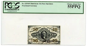 Fr. 1253SP Face Specimen Choice About New 55PPQ PCGS Third Issue 10 Cent AA0965 - Picture 1 of 2