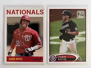 Juan Soto 2021 Topps 70 Years Insert Lot 70YT-14 & 70YT-62 Nationals Padres MLB - Picture 1 of 4