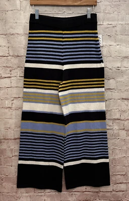 Pantalón Suéter Urban Outfitters RAE Rayas Cintura Ultra Alta Pierna Ancha Talla M NUEVO Foto 1 de 4