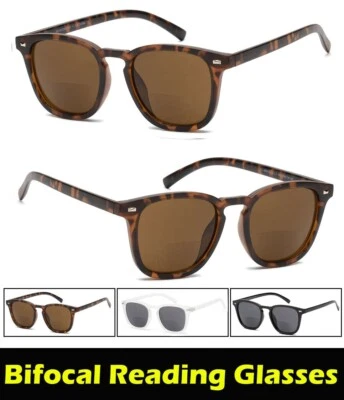 Gafas de sol de lectura cuadradas retro bifocales interiores lector de sol uv400 Foto 1 de 4