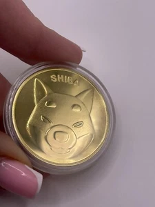 Shiba Inu Coin In Plastic Collector’s Case Limited Edition For Crypto Fans 1 Pcs - Picture 1 of 2