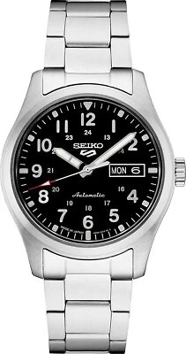 Seiko 5 Automatic Black Dial Stainless Steel Men's Watch SRPG27 Pre-owned - Image 1 of 2