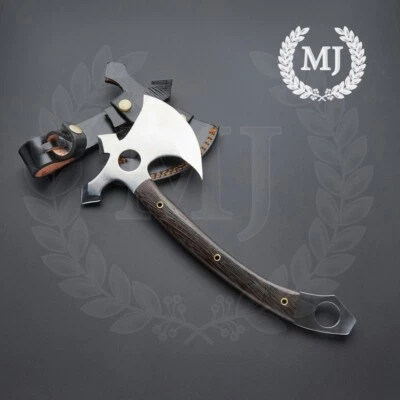 Custom Handmade Polished Carbon Steel Throwing Hunting Axe  Camping Axe Gift 12" - Image 1 of 4