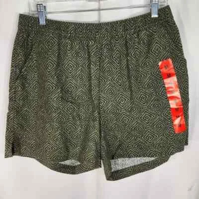 Bermuda bolsa de viagem à prova de intempéries vintage nova com etiquetas preta e verde estampa geométrica média - Imagem 1 de 4