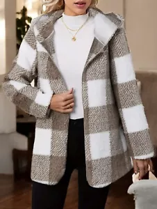Fleece Cardigan Lange Ärmel Weich Fleecejacke Gr.46 48 2XL Mit Kapuze - Bild 1 von 3