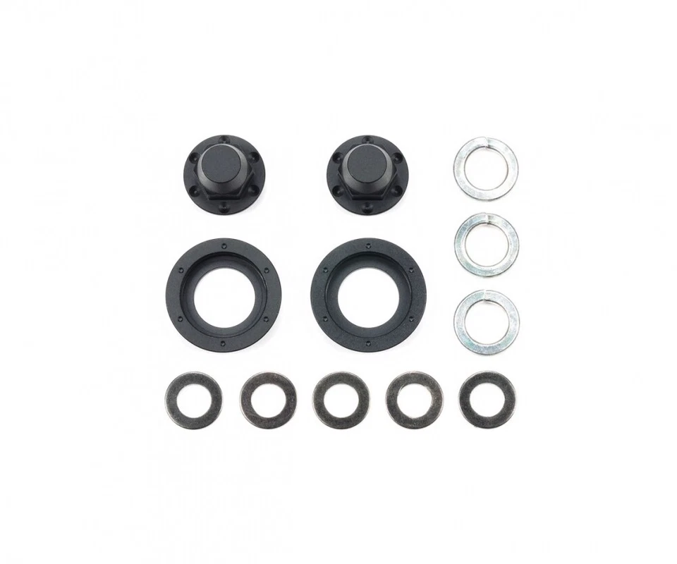 Tamiya 300056556 - 1:14 Radnaben-Set VA schwarz (2) - Neu - Bild 1 von 1