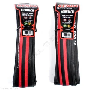 Kenda Kountach 700x25C Road BIke Tires Red / Black K1092 Iron Cloak 2-PACK - Picture 1 of 3