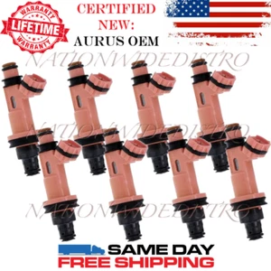 8x OEM NEW AURUS Fuel Injectors for 98-10 Lexus GS400 GS430 LS400 430 SC400 430 - Picture 1 of 5