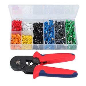 Pinza Crimpatrice Capicorda 0.25-6mm² Isolato+1200PZ Filo Connettori Terminali - Foto 1 di 11