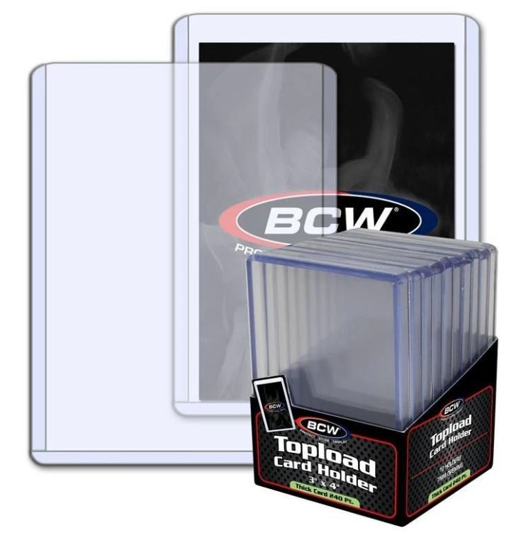 (10-Pack) BCW Super Thick Toploaders Trading Card Holders 240pt 7mm Jersey Patch - Image 1 of 1
