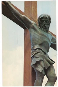 Jesus Close Up Large CRUCIFIX Catholic Shrine Indian River Michigan MI Postcard - Picture 1 of 2