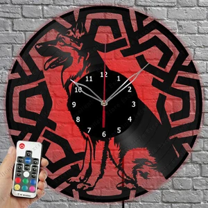 LED Vinyl Clock German Shepherd Light Vinyl Record Wall Clock Home Decor 1125 - Photo 1/11