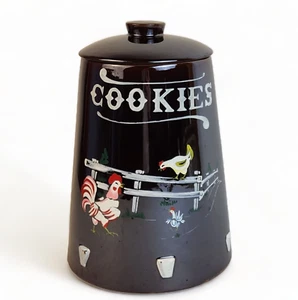 Vintage Rooster Hen Ceramic Cookie Jar 11 in Japan Brownware Cal-Pacific Import - Picture 1 of 18