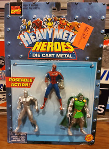 MARVEL Spiderman Silver Surfer Dr Doom Die Cast Metal Figures ToyBiz 1999 FREEsH