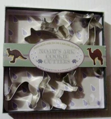 (5) Vintage Fox Run NOAH'S ARK Metal Christmas COOKIE Cutters - Animals Set - image 1 of 3