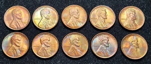 Lot of (10) Toned 1953-D Lincoln Wheat Cents | UNC Condition - Picture 1 of 10
