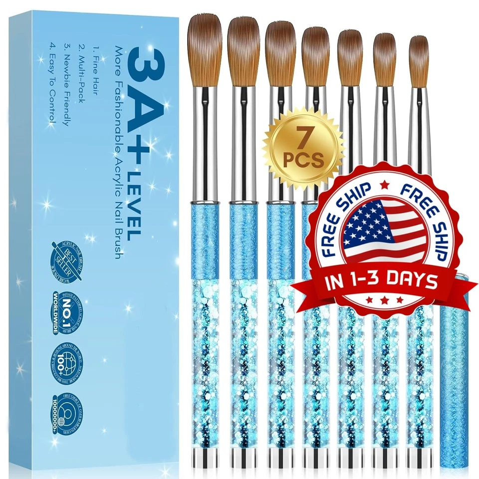 Pinceles Para Acrilico 100% Kolinsky Cepillo De Acrílico Profesional Para Uñas - Image 1 of 4